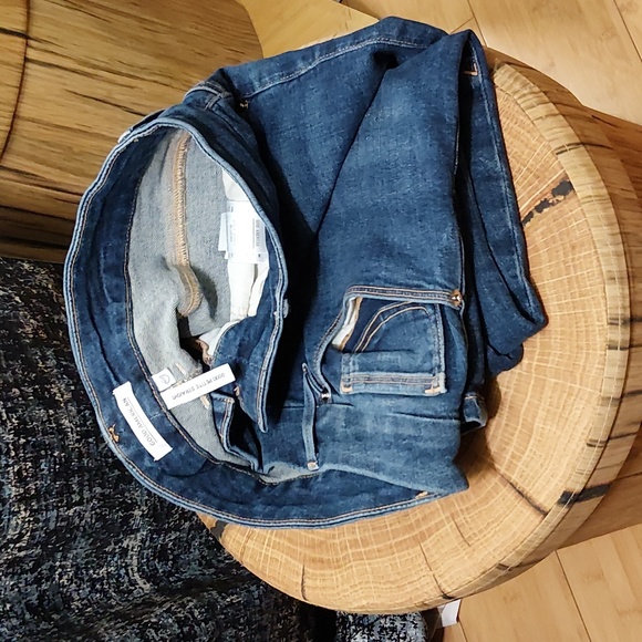 Good American Denim - Good American Women's Good Petite Straight Mid Rise Jeans Size 15 / 33 Blue